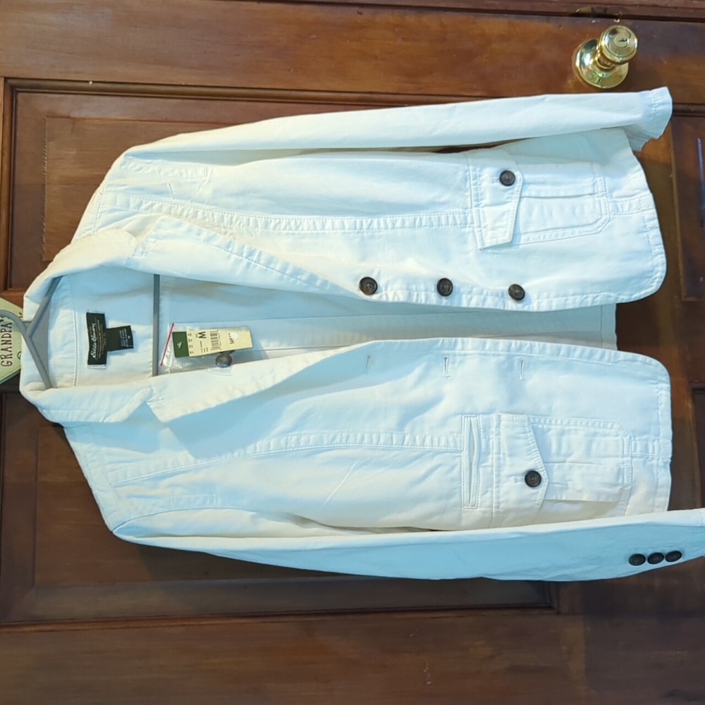 Eddie Bauer White Cotton Blazer Jacket